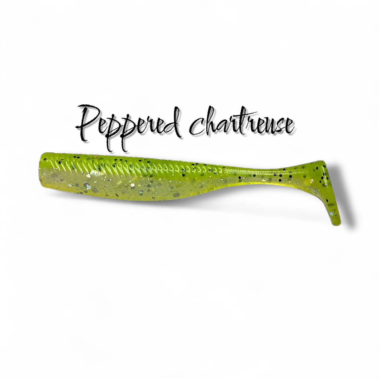 Peppered Chartreuse Paddle Tail 5"