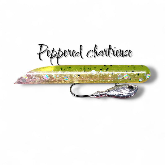 Peppered Chartreuse Tube Bait