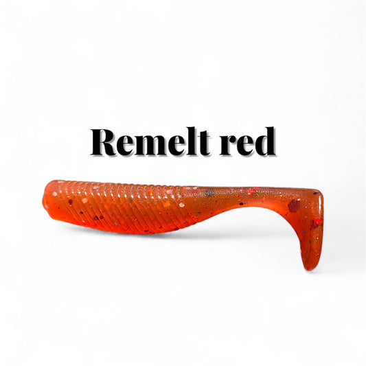 Remelt Red 3" Paddle Tail 5 Pack